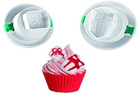 Silikomart Wonder Cakes by 25.967.99.0069 Tag 07 2 Stück AUSSTECHFORMEN Thema Geschenk Silikon Weiß 4,7 x 15 x 8,5 cm