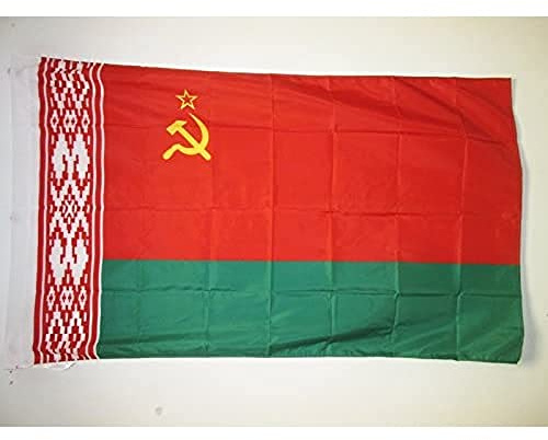 AZ FLAG Flagge Belarussische Sozialistische Sowjetrepublik 150x90 cm | Belarussische Sozialistische Sowjetrepublik 1919-1991 Für innen und außen Kommunismus dekorative Flagge mit Masttunnel