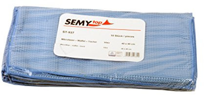 Semy Mikrofaser-Waffeltücher, 40 x 40cm, blau, 1er Pack (1 x 20 Stück)