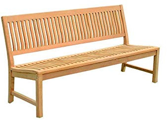 LINDER Stabile Gartenbank Kingsbury in Premium Teak ohne Armlehne 150 cm