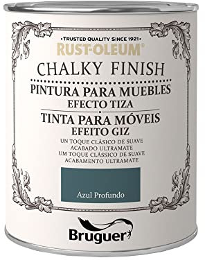 Rust-Oleum Bruguer Chalky Finish pintura para muebles Azul Profundo 125ml