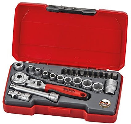 Tengtools T1424S 24-Piece 1/4 Socket Set