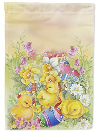 Caroline 's Treasures aph5613gf Ostern Küken und Eier Garten Flagge, klein, multicolor