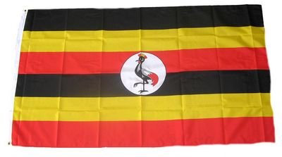 Fahne/Flagge Uganda NEU 90 x 150 cm Flaggen