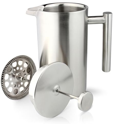 Café Ole CFD-08S Stainless Steel Cafetiere, Satin, 8 Cup