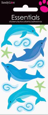 SandyLion Essentials 3D-Sticker de Luxe: Delfine, Wellen und Seesterne - Vinyl - Nautisch - Sticker