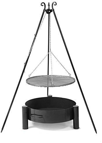 Schwenkgrill Dreibein Edelstahl 50cm inkl. Feuerschale Pan 33 60cm
