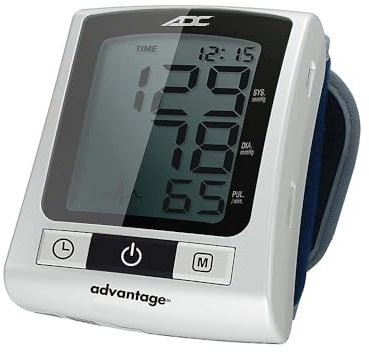 ADC Advantage 6015N Automatic Digital Wrist Blood Pressure Monitor, with Storage Case, BHS AA Rated - Blood Pressure Cuff Fully Automatic With Batteries Included