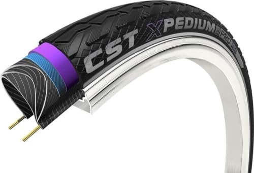 CST Bub 28x150 40-622 R Xpedium Pro Zw fahrradreifen, schwarz Reflex, Drahtreifen, (28×1,50´´)
