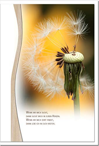 metALUm Trauerkarte PUSTEBLUME | Erinnerung 01343
