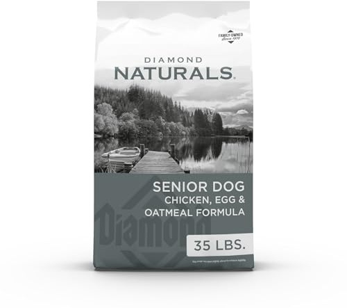 Diamond Naturals Senior Real Meat Recipe Natural Dry Dog Food With Real Cage Free Chicken, 35Lb