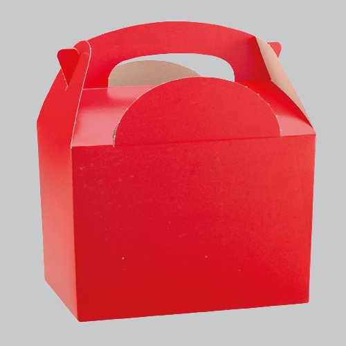 Children's Red Party Lunch Box,10 Pack