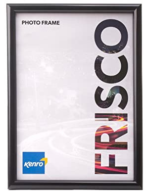 Kenro Cadre Photo Noir Frisco Series 25x30cm Cadre Photo 25x30 à Poser ou à Suspendre sur le Mur avec Devanture en Verre - FR2530B