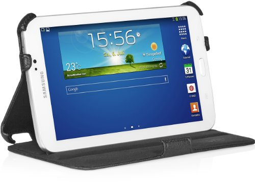 StilGut UltraSlim Case, Funda con Funcion de Soporte para el Original Samsung Galaxy Tab 3 7.0, Negro