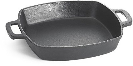 TableCraft CW30114 - Padella quadrata in ghisa, 2 litri, colore: Nero