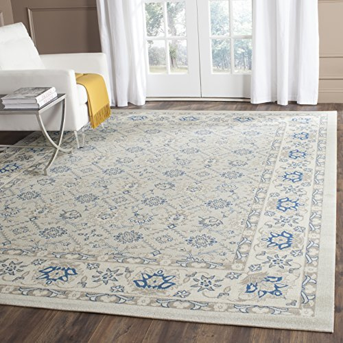 SAFAVIEH Patina Collection Area Rug - 5'1 x 7'6, Light Blue & Ivory, Vintage Oriental Design, Non-Shedding & Easy to Clean, Ideal for Living Room, Bedroom (PTN328L)