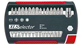 Wiha Bit Set XLSelector Standard 25 mm gemischt 31-tlg. 1/4, Universal Bitsatz mit magnetischem Bithalter in praktischer Box