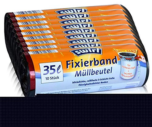 9x Swirl Fixierband Müllbeutel 35L (10 stk./Rolle)