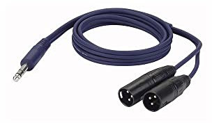 Stereo Klinke 6,3mm auf 2x XLR Male, 150cm