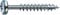SPAX Universalschraube, 5,0 x 90 mm, 200 Stück, Kreuzschlitz Z2, Halbrundkopf, Vollgewinde, 4CUT, WIROX A3J, blank verzinkt, 0231010500905