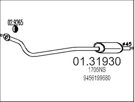 MTS Silencieux avant 01.31930