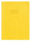 Clairefontaine 72204C - Heftumschlag / Heftschoner / Hefthülle Calligraphe mit Feinkörnung und Lederoptik, DIN A4 21x29,7 cm, Etikettenhalter, aus PVC blickdicht und strapazierfähig, Gelb, 1 Stück