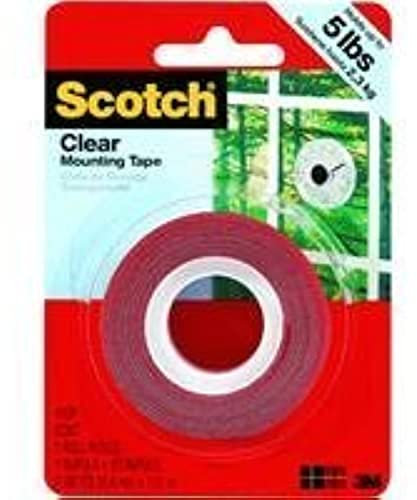 3M Scotch Heavy Duty Mounting Tape, Clear