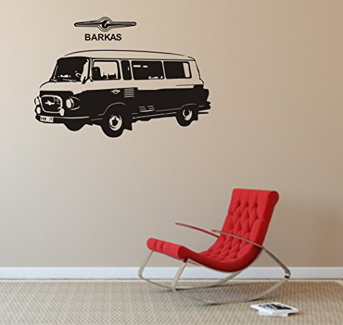 blattwerk-design Wandtattoo - BARKAS B 1000 - DDR Kult - Fahrzeug (660 mm x 450 mm, M070 Schwarz)