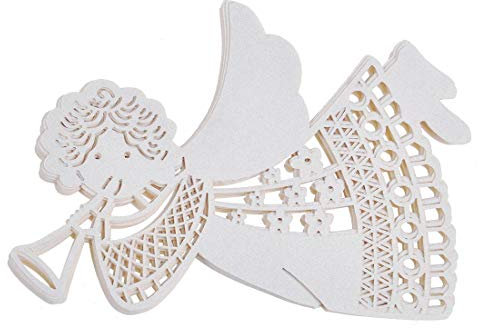 JZK® 50 x Nombre de Table, Nom de la Carte, Place de Cartes, pour Partie, de Mariage, de Bal (Blanc Ange)