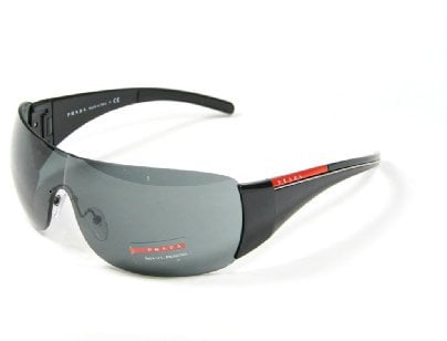 Prada Sport 02LS 1AB1A1 Gloss Black 02LS Visor Sunglasses Lens Category 3