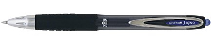 New , Uni-ball SigNo 207 Gel Rollerball Pen Retractable Fine 0.7mm Tip 0.5mm Line Blue Ref 9004601 [Pack 12]