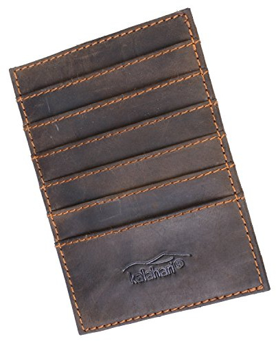 Kalahari Kaama L-52, Klett Zubehör, Kreditkartenfach braun, Leder, Unisex, Zubehör für Geldbörsen