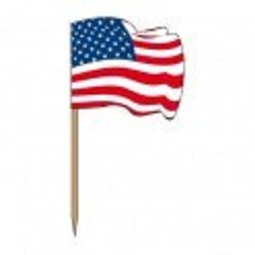 Garcia de Pou 144 Einheit Flagge Picks USA in Box, Holz, sortiert, 4 x 2,5 x 6,5 cm