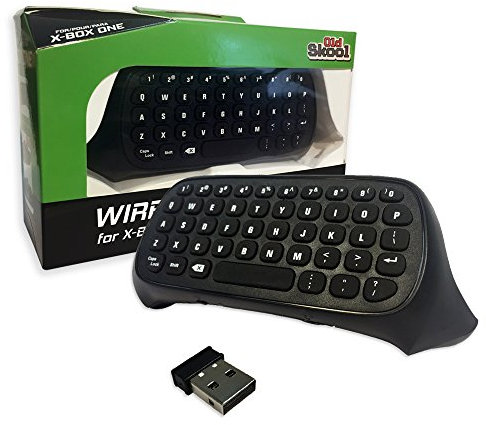 Old Skool Xbox One Chatpad – Mini tastiera wireless con jack per cuffie da 3,5 m 2,4G Messenger Pad per controller Microsoft Xbox One, nero
