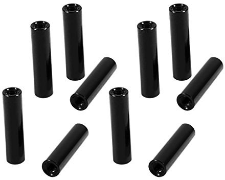 sourcing map 10Stk. M3 x 20mm Runde Aluminiumsäulenlegierung Abstandshalter Bolzenbefestigung für Quadcopter Schwarz