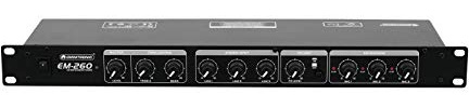 OMNITRONIC EM-260B Entertainment-Mixer | 6-Kanal-Mikrofon-Line-Mischer, Schwarz