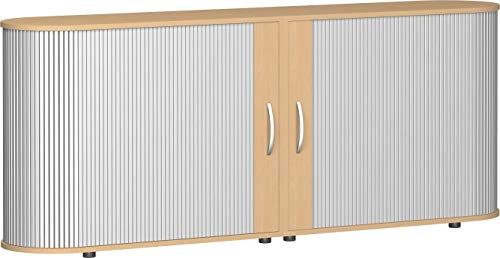 Gera Möbel, B x T x H 2000 x 400 x 830 mm, 2 OH, 1 Boden, Justierfüße Rollladenschrank, buche, 60 x 42 x 84 cm