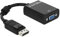 Delock 61848, Adapter DisplayPort 1.2 Stecker > VGA Buchse schwarz (Auflösung bis WUXGA 1920 x 1200 @ 60 Hz, Chipsatz: Analogix, Automatische Standby-Erkennung)