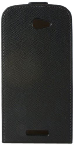 KSIX Étui à Rabat pour HTC One S-Noir