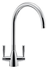 Franke Chrome Twin Lever Mixer Kitchen Tap - Eiger
