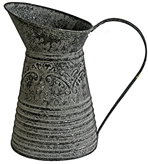 Medium Acanthus Stone Jug with Rustic/Shabby Chic Feel