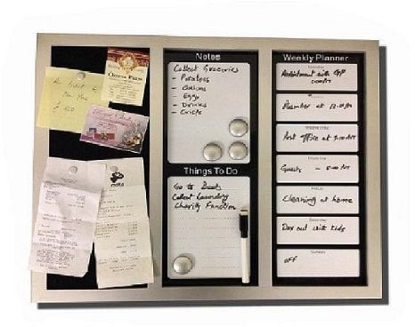 NEW MAGNETIC WEEKLY PLANNER MEMO BOARD INSTANT ORGANISER WIPE OFF PIN ON BOARD