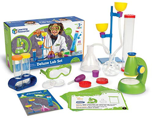 Learning Resources Primary Science Deluxe Lab Set - 45 Pieces, Ages 3+ Preschool Science Kit, STEM Toys, Science Experiments for Kids, Preschool Learning Toys