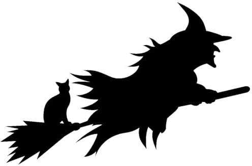 Samunshi® Aufkleber Halloween Hexe Autoaufkleber 8 x 5,2cm schwarz