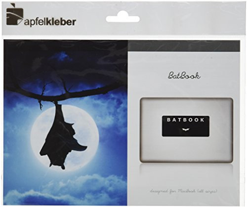 Apfelkleber - Apple MacBook-Aufkleber BatBook einfach zu kleben und rückstandslos entfernbar, für MacBook Air 11 & 13, PRO 13 & 15