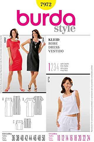 Burda Schnittmuster 7972 Kleid Gr. 38-50 (Sizes 12-24)