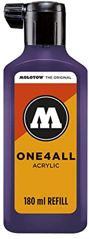 Molotow ONE4ALL Refill Acryl, Farbe 043 dunkel violett 180 ml, Nachfülltinte für Permanentmarker