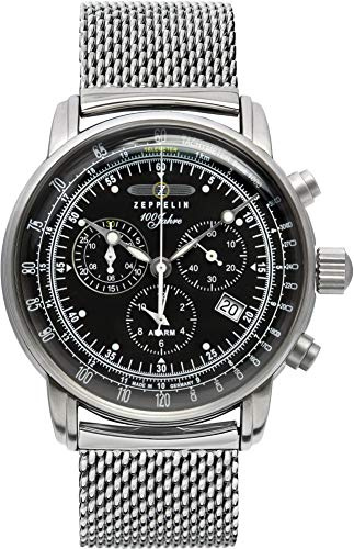 Zeppelin Watches Herren-Armbanduhr XL Analog Quarz Edelstahl 7680M2