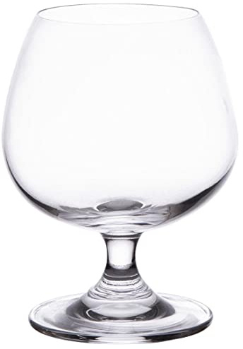 Olympia Bar Collection Crystal Brandy Glasses 400ml 125x95mm, Pack of 6 | Durable, long-lasting tumblers feature a wide bowl to aerate spirits, with a narrow opening that directs rich aromas.