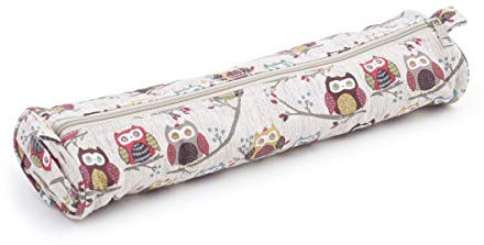 Hobby Gift MR4699 95 Custodia Esclusiva per Ferri da Maglia, Uncinetto, Accessori per Maglieria, Astuccio, Gufi, 12 x 41 x 7,5 cm